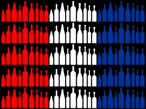 Bottles Flag Indicating The Netherlands And Winetasting