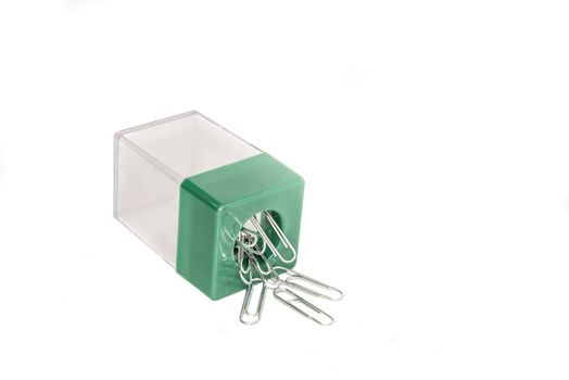paper clips on white background.