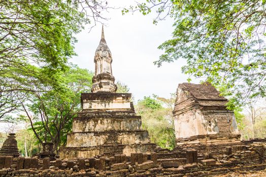 Sukhothai ruin old city country Thailand