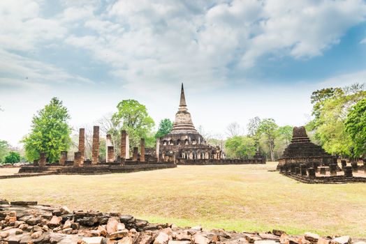 Sukhothai ruin old city country Thailand