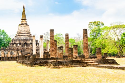 Sukhothai ruin old city country Thailand