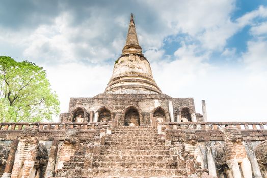 Sukhothai ruin old city country Thailand