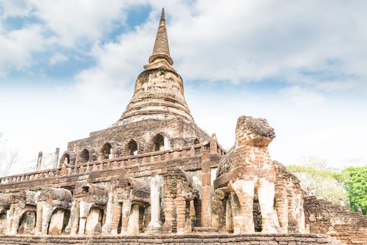 Sukhothai ruin old city country Thailand