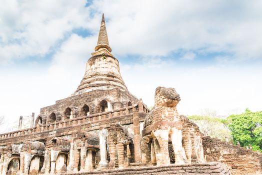 Sukhothai ruin old city country Thailand