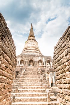 Sukhothai ruin old city country Thailand