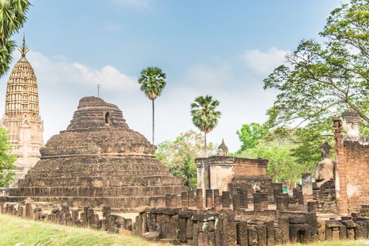 Sukhothai ruin old city country Thailand