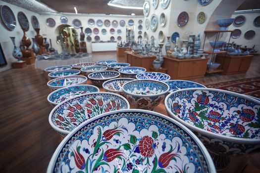 Ceramic art at pottery shop. Turkey