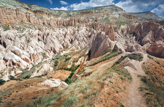 Rock formations of Cappadocia. Turkey. Horizontal photo