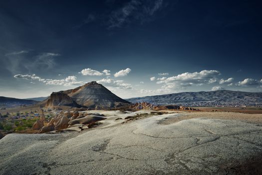 Rock formations of Cappadocia. Turkey. Horizontal photo