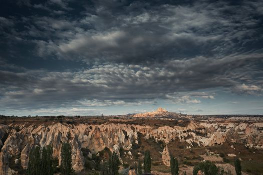 Rock formations of Cappadocia. Turkey. Horizontal photo