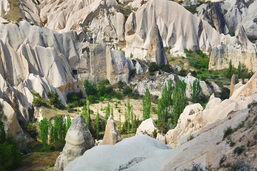 Rock formations of Cappadocia. Turkey. Horizontal photo