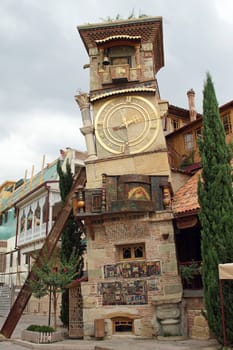 TBILISI, GEORGIA - JUNE 29, 2014: Steeple of the Puppets Museum of Tbilisi on June 29, 2014 in Georgia, Europe