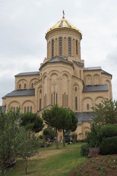 TBILISI, GEORGIA - JUNE 29, 2014: Church Zminda Sameba, the new cathedral of Tbilisi on June 29, 2014 in Georgia, Europe