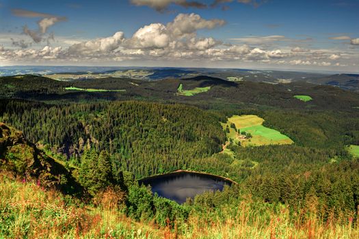 Panorama landscape view over black forest Germany