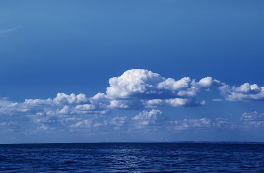  landscape with sky, clouds, water ocean or sea