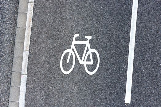 Bicycle Road Sign On The Street