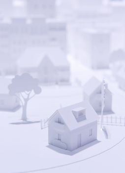 Plastic White Model Houses