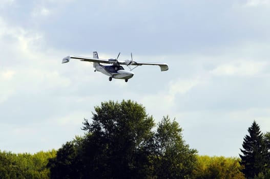 Air show "On a visit at Utair". Tyumen, Russia. 16.08.2014. Orion SK-12 amphibian