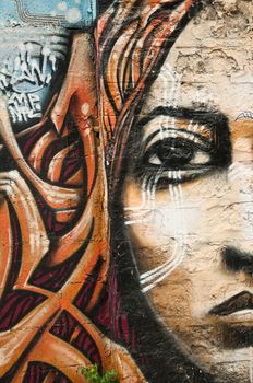 Paris - France - May 2013 - urban art - woman