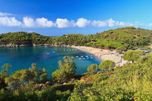 summer view of Fetovaia seaside, Elba island, Italy