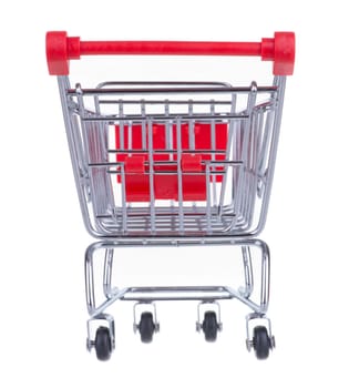 A Shopping Cart Isolated On White