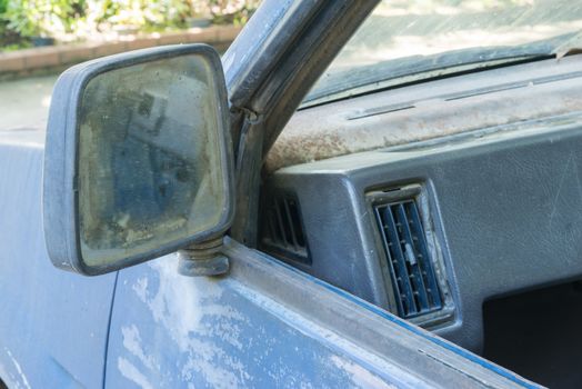 Abandoned pick up truck have some rust and dust