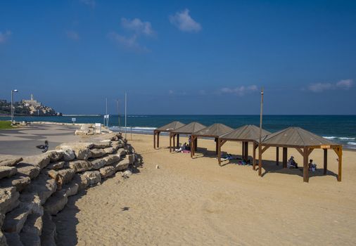 View of a beach in Tel aviv  Israel 