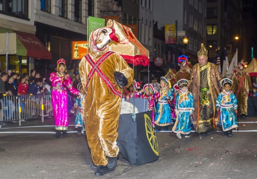 SAN FRANCISCO - FEB 15 : An unidentified participants at the Chinese New Year Parade in San Francisco , California on February 15 2014 , It is the largest Asian event in North America 