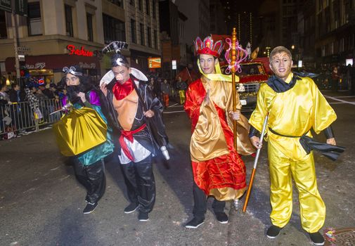 SAN FRANCISCO - FEB 15 : An unidentified participants at the Chinese New Year Parade in San Francisco , California on February 15 2014 , It is the largest Asian event in North America 