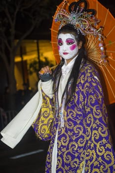 SAN FRANCISCO - FEB 15 : An unidentified participant at the Chinese New Year Parade in San Francisco , California on February 15 2014 , It is the largest Asian event in North America 