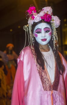 SAN FRANCISCO - FEB 15 : An unidentified participant at the Chinese New Year Parade in San Francisco , California on February 15 2014 , It is the largest Asian event in North America 