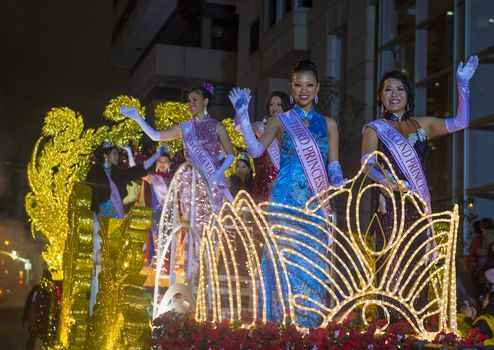 SAN FRANCISCO - FEB 15 : A parade float at the Chinese New Year Parade in San Francisco , California on February 15 2014 , It is the largest Asian event in North America 