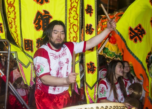 SAN FRANCISCO - FEB 15 : An unidentified participants at the Chinese New Year Parade in San Francisco , California on February 15 2014 , It is the largest Asian event in North America 