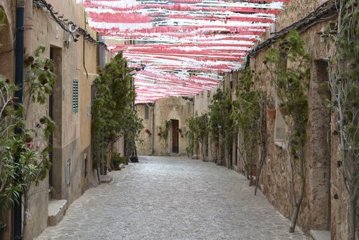 Typical Mediterranean Village in Valldemossa, Mallorca, Spain ( Balearic Islands )