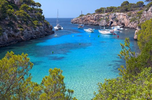 The Beautiful Beach of Cala Pi in Mallorca, Spain ( Balearic Islands )