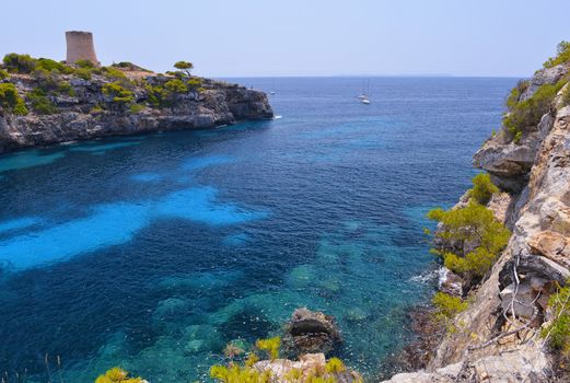 The Beautiful Beach of Cala Pi in Mallorca, Spain ( Balearic Islands )