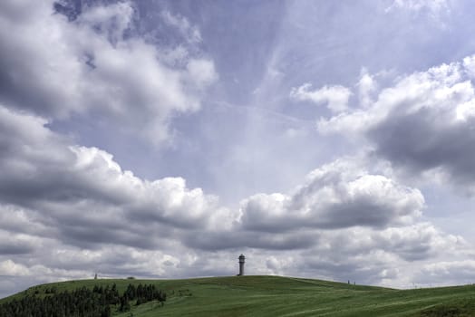 Tower on the Feldberg, on the highest mountain in Baden-Württemberg, Germany