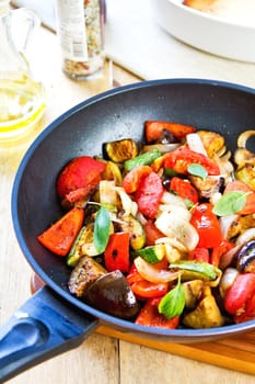 Vegetables stewed or Casserole also known as Ratatouille