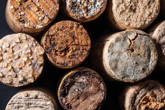 Wine Acid Falls Out in Old Bottles and Turns Into Crystals on the Corks and in the Wine