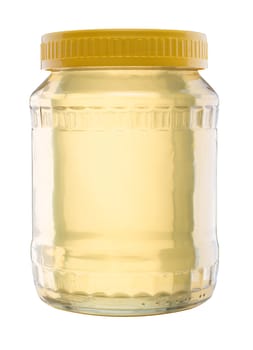 Jar of Honey Isolated on White Back Ground