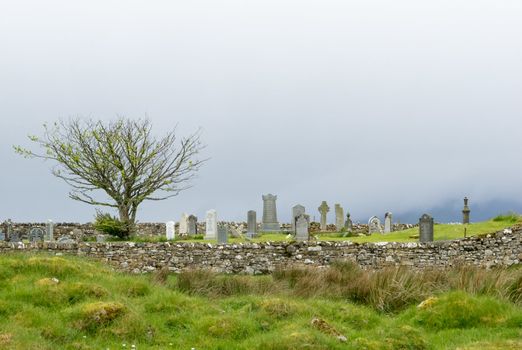 Coastal graveyard at Lower Breakish on the Isle of Skye