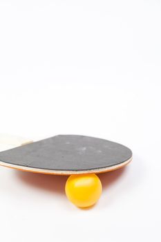 racquet tabletennis on white isolated background.Equipment sport tabletennis.