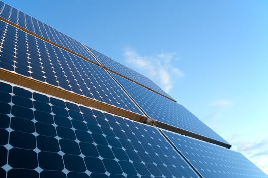 Solar Panel Against Blue Sky