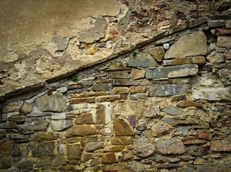 background or texture old eroded stone wall