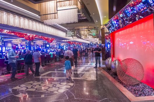 LAS VEGAS - MARCH 10 : The Interior of Cosmopolitan hotel and casino on March 10 2014 in Las Vegas. The Cosmopolitan opened in 2010 and it has 2,995 rooms and 75,000 sq ft casino.