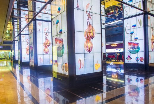 LAS VEGAS - MARCH 10 : The Interior of Cosmopolitan hotel and casino on March 10 2014 in Las Vegas. The Cosmopolitan opened in 2010 and it has 2,995 rooms and 75,000 sq ft casino.