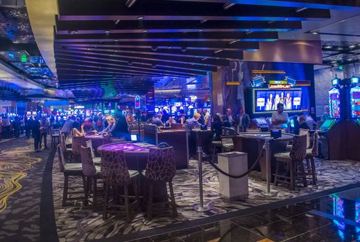 LAS VEGAS - MARCH 10 : The interior of Aria Resort and Casino in Las Vegas on March 10 2014. The Aria was opened on 2009 and is the world's largest hotel to receive LEED Gold certification