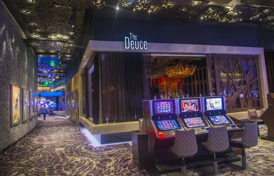 LAS VEGAS - MARCH 10 : The interior of Aria Resort and Casino in Las Vegas on March 10 2014. The Aria was opened on 2009 and is the world's largest hotel to receive LEED Gold certification