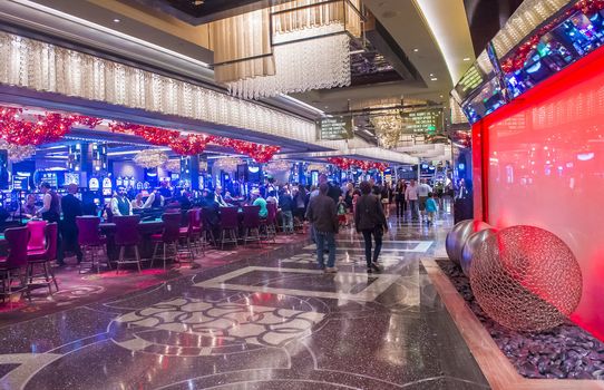 LAS VEGAS - MARCH 10 : The Interior of Cosmopolitan hotel and casino on March 10 2014 in Las Vegas. The Cosmopolitan opened in 2010 and it has 2,995 rooms and 75,000 sq ft casino.