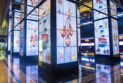 LAS VEGAS - MARCH 10 : The Interior of Cosmopolitan hotel and casino on March 10 2014 in Las Vegas. The Cosmopolitan opened in 2010 and it has 2,995 rooms and 75,000 sq ft casino.